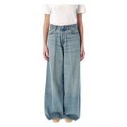 Bethany Tencel Wide Jeans Haikure , Blue , Dames