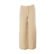 Gilda linnen broek met naad JC Sophie , Beige , Dames