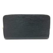 Pre-owned Leather wallets Louis Vuitton Vintage , Black , Dames