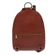 Pre-owned Leather backpacks Louis Vuitton Vintage , Brown , Dames