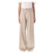 Twill Stijl Broek Haikure , Beige , Dames