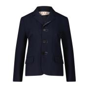 Elegante Blazer met Contrastdetails Marni , Blue , Dames