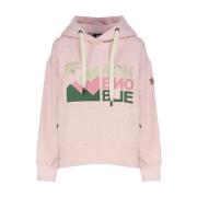 Zachte katoenen trui met capuchon en geborduurd logo Moncler , Pink , ...