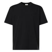 Zwarte T-shirts en Polos met Geribbelde Kraag Autry , Black , Heren