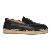 Zwarte Espadrilles Platte Schoenen Valentino Garavani , Black , Heren