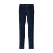 Corduroy Slim Fit Broek Mason's , Blue , Heren