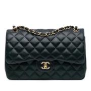 Pre-owned Leather chanel-bags Chanel Vintage , Blue , Dames