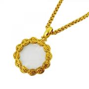 Pre-owned Metal necklaces Chanel Vintage , Yellow , Dames