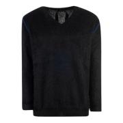 Zwarte Pullover Trui voor Mannen N21 , Black , Heren