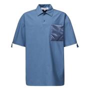 Polo shirt met gewatteerde satijnen zak JW Anderson , Blue , Heren