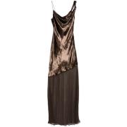 Asymmetrische Maxi Jurk Staud , Brown , Dames