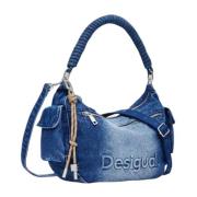 Lente/Zomer Dames Katoenen Tassen Collectie Desigual , Blue , Dames