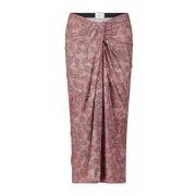 Gebloemde Midi Rok met Knoopdetail Isabel Marant , Multicolor , Dames