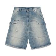 Blauwe Denim Casual Jeans Moschino , Blue , Heren