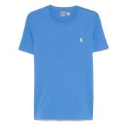 Geborduurde Slim Fit Katoenen T-shirt Polo Ralph Lauren , Blue , Heren