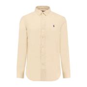 Slim Fit Linnen Overhemd met Logoborduursel Polo Ralph Lauren , Beige ...