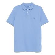 Stretch katoenen poloshirt met geborduurd logo Polo Ralph Lauren , Blu...