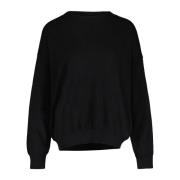 Elegante Oversized Boothals Trui Replay , Black , Dames