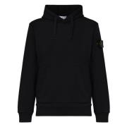 Zwarte Trui met Muts en Zakken Stone Island , Black , Heren