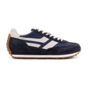 Suede en Mesh Low-Top Sneakers Tom Ford , Blue , Heren