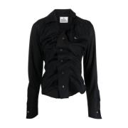 Zwarte Katoenen Asymmetrische Blouse Vivienne Westwood , Black , Dames