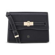 Elegante Schoudertas met Gouden Details Aigner , Black , Dames