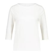 Zijde-Kasjmier Mix Pullover Trui Allude , White , Dames