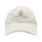 Waterafstotende microvezel baseballpet Brunello Cucinelli , Beige , He...