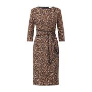 Luipaardprint Midi Jurk Joseph Ribkoff , Brown , Dames