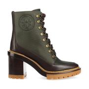 Stijlvolle Leren Laarzen voor Vrouwen Tory Burch , Green , Dames