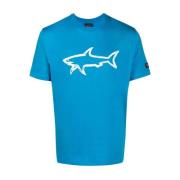 Casual Katoenen T-Shirt Paul & Shark , Blue , Heren