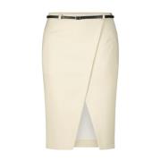 Smalle Rok met Riem in de Taille Patrizia Pepe , Beige , Dames