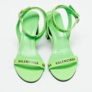 Pre-owned Leather sandals Balenciaga Vintage , Green , Dames