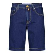 Stretch-Denim Shorts Made in Italy Jacob Cohën , Blue , Heren