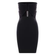 Zwarte Strapless Jurk met Uitsnede Rick Owens , Black , Dames