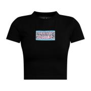 T-shirt met print Versace Jeans Couture , Black , Dames