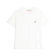 Katoen VLogo Patch T-shirt Valentino , White , Heren