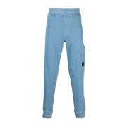 Geborstelde Lens Joggers C.p. Company , Blue , Heren