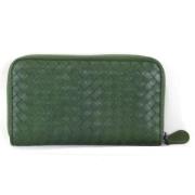 Pre-owned Leather wallets Bottega Veneta Vintage , Green , Dames