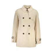 Beige Katoenen Trenchcoat Jas & Mantel Tommy Hilfiger , Beige , Dames