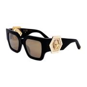 Stijlvolle Spp103S Zonnebril Philipp Plein , Black , Dames