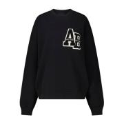 Oversized Logo Sweatshirt Anine Bing , Black , Dames