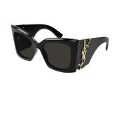 Monogram Acetaat zonnebril in zwart Saint Laurent , Black , Dames