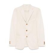 Witte Single-breasted Blazer Stijlvol Boglioli , White , Heren