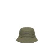 Khaki Bucket Hat met Metalen Logo Jacquemus , Green , Dames