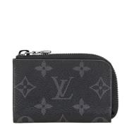 Pre-owned Leather wallets Louis Vuitton Vintage , Black , Dames