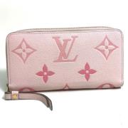 Pre-owned Leather wallets Louis Vuitton Vintage , Pink , Dames