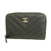 Pre-owned Leather wallets Chanel Vintage , Black , Dames