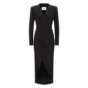 Gedrapeerde Midi Jurk Micima Nicowa , Black , Dames