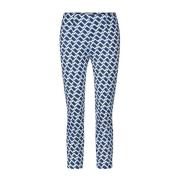 Capri Broek met Geometrisch Patroon Seductive , Blue , Dames